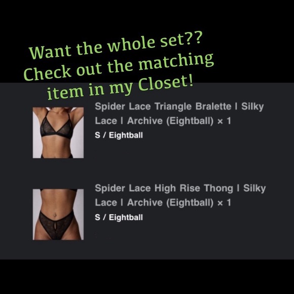 NWT PARADE “Spider” Lace Thong - Picture 5 of 5